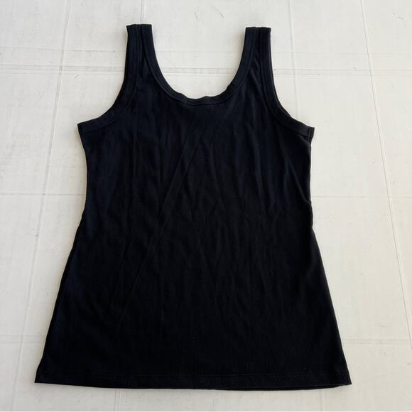 New CULTURE CODE Full Size Ribbed Round Neck Tank Top Women’s SIZE L Black - Picture 4 of 8